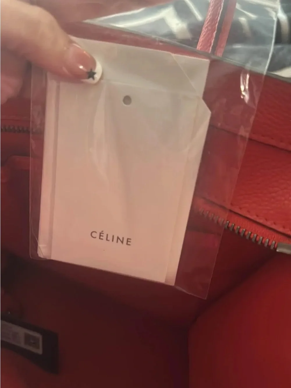 Celine Leather Tote Bag - Structured Designer Handbag